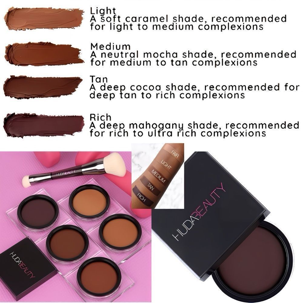 NWT NIB HUDA BEAUTY TANTOUR CONTOUR & BRONZER CREAM RICH WATER & SWEAT RESISTANT